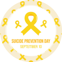 Suicide Prevention Day September 10 Yellow Ribbon Sticker 