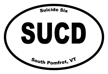 Suicide Six Oval Sticker