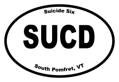 Suicide Six Oval Sticker