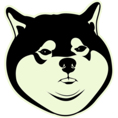 Sulking Cute Shiba Sticker