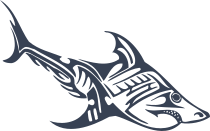 Sulky Tribal Shark Sticker