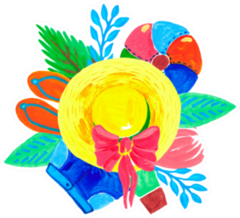 Summer Accessories For Travel And The Beach Sticker