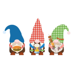Summer Barbecue Gnomes Sticker