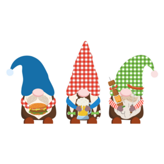 Summer Barbecue Gnomes Sticker