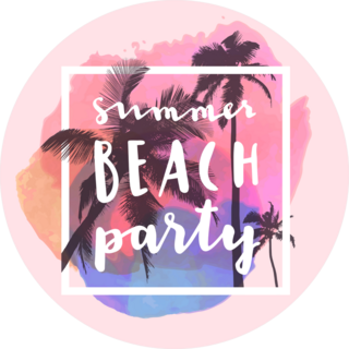 Summer Beach Party Sticker