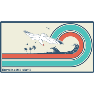 Summer Beach Seagull Sticker