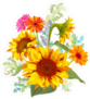 Summer Bouquet with Daisies Sticker