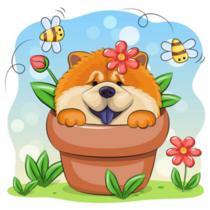 Summer Chow Chow Sticker