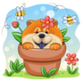 Summer Chow Chow Sticker