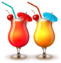 Summer Cocktail Glasses Sticker