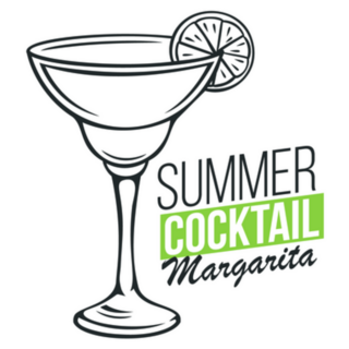 Summer Cocktail Margarita Illustration Sticker