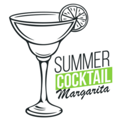 Summer Cocktail Margarita Illustration Sticker