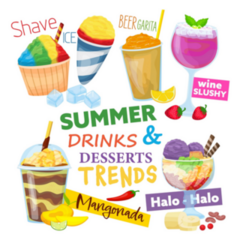 Summer Drinks Desserts & Trends Sticker