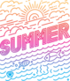 Summer Elements Linear Style Sticker