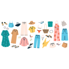 Summer Fashion Sticker Sheet