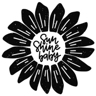 Summer Flower Sunshine Baby Lettering Sticker