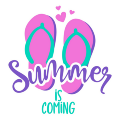 Summer Is Coming - Pink Flip Flops Sticker