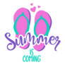 Summer Is Coming - Pink Flip Flops Sticker