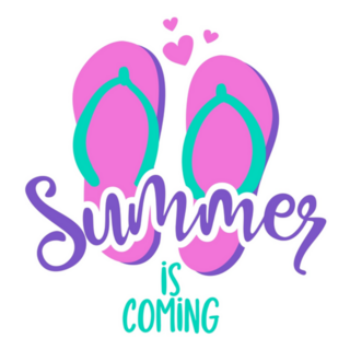 Summer Is Coming - Pink Flip Flops Sticker