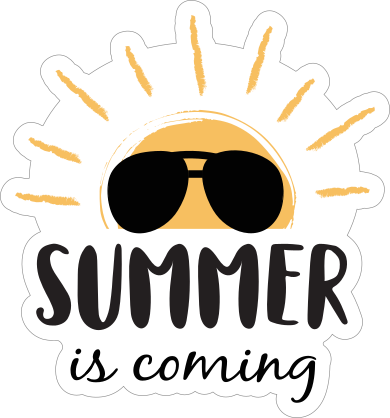 Summer is Coming Sun Sticker