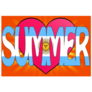 Summer Love Argentina Flag Lettering Sticker