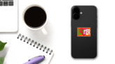 Summer Love With The Flag Of Algeria Sticker on a Phone (New) example
