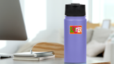 Summer Love With The Flag Of Algeria Sticker on a Water Bottle (New) example