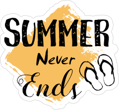 Summer Never Ends Sticker