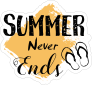 Summer Never Ends Sticker