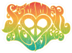 Summer Of Love Rainbow Hippy Sticker