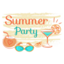 Summer Party Illustration Sticker