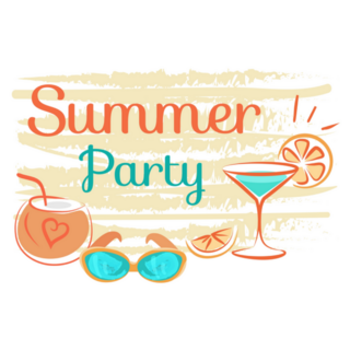 Summer Party Illustration Sticker
