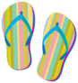 Summer Retro Flip Flops Sticker