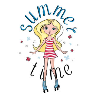 Summer Rollerblades Sticker