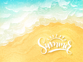 Summer Sea Surf Background Sticker