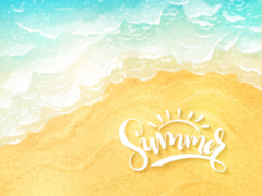 Summer Sea Surf Background Sticker