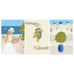Summer Set Italian Illustrations Sticker