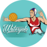 Summer Sports Water Polo Female Player Sticker