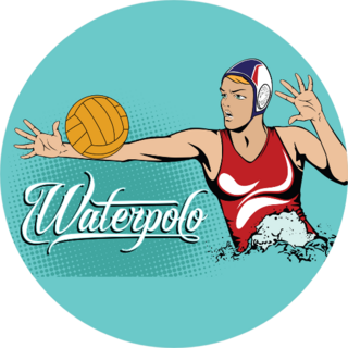 Summer Sports Water Polo Female Player Sticker