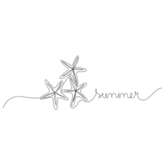 Summer Starfish Sticker
