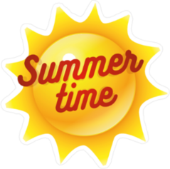 Summer Time Sun Sticker