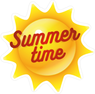 Summer Time Sun Sticker