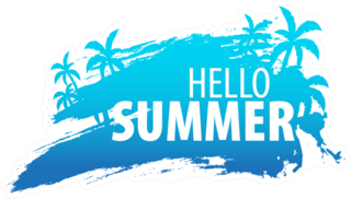 Summer Tropical Background Sticker