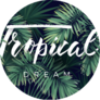 Summer Tropical Dream Green Palm Leaves Sticker