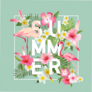 Summer Tropical Flowers Sticker