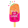 Summer Typography Youre So Cool Popsicle Sticker