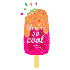 Summer Typography Youre So Cool Popsicle Sticker