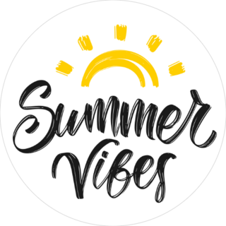 Summer Vibes Brush Sun Sticker