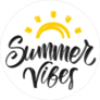 Summer Vibes Brush Sun Sticker