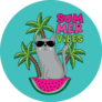 Summer Vibes - Cool Cat On The Watermelon Slice Sticker